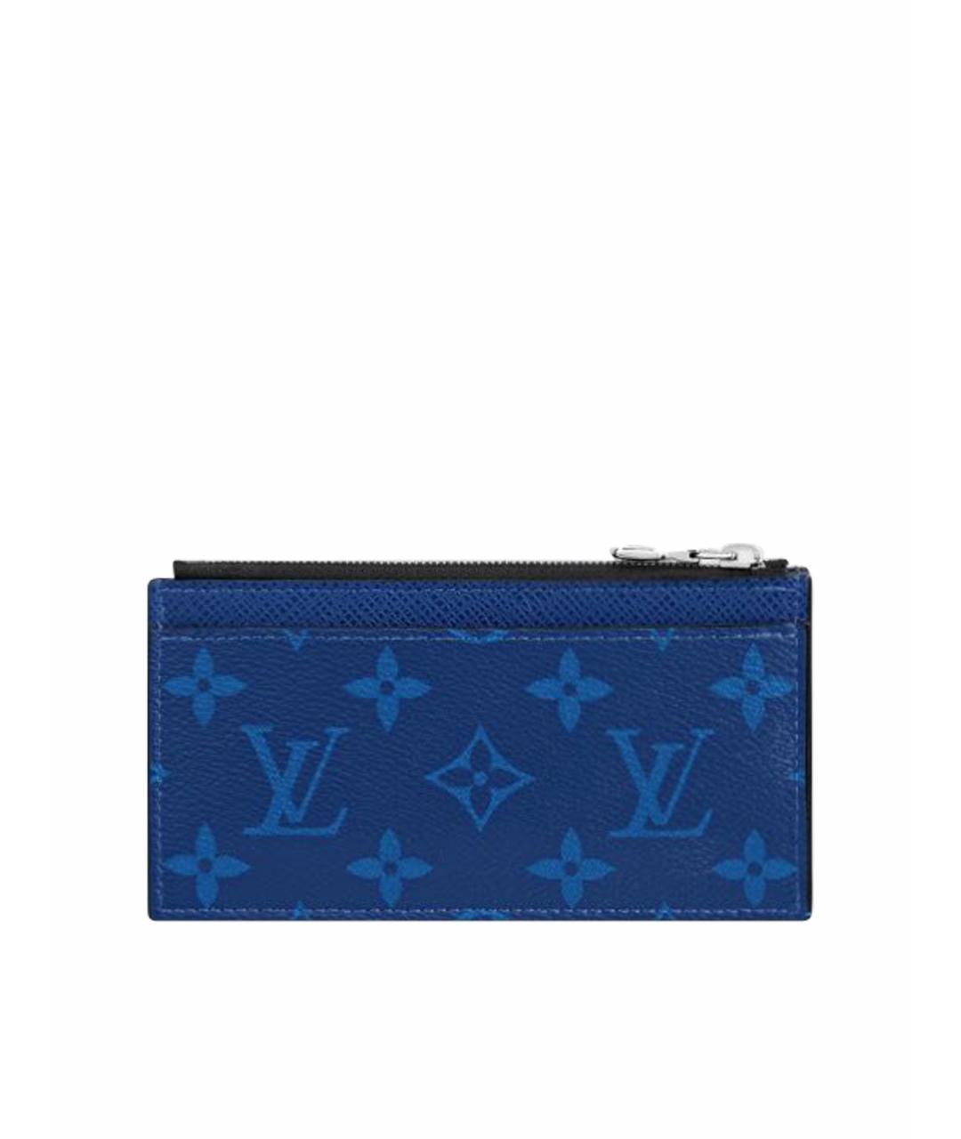 LOUIS VUITTON Синяя кожаная визитница, фото 1