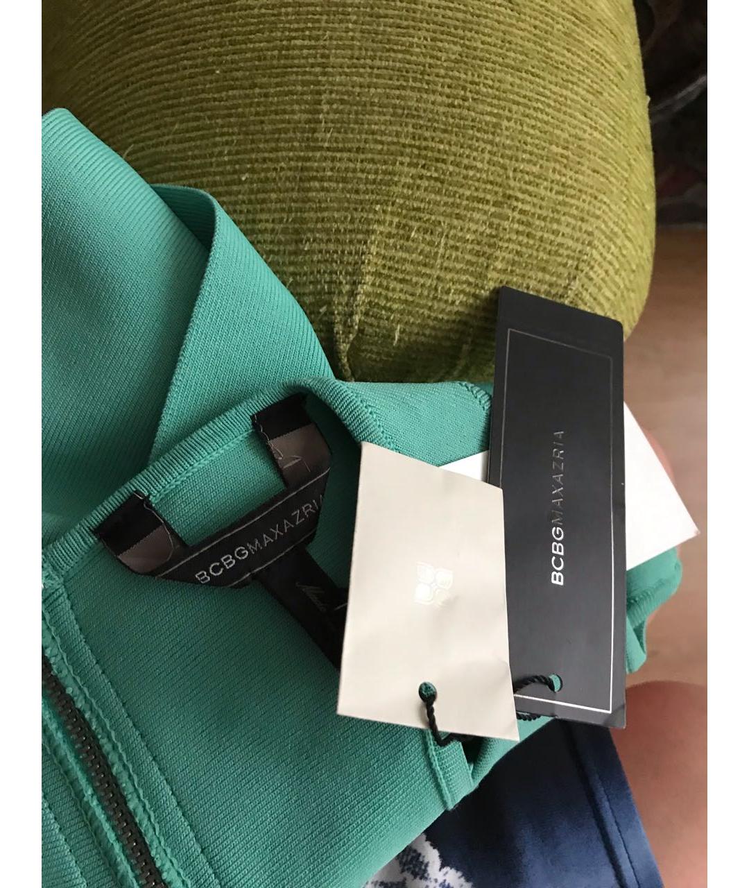 BCBG MAXAZRIA Бирюзовое вискозное повседневное платье, фото 7