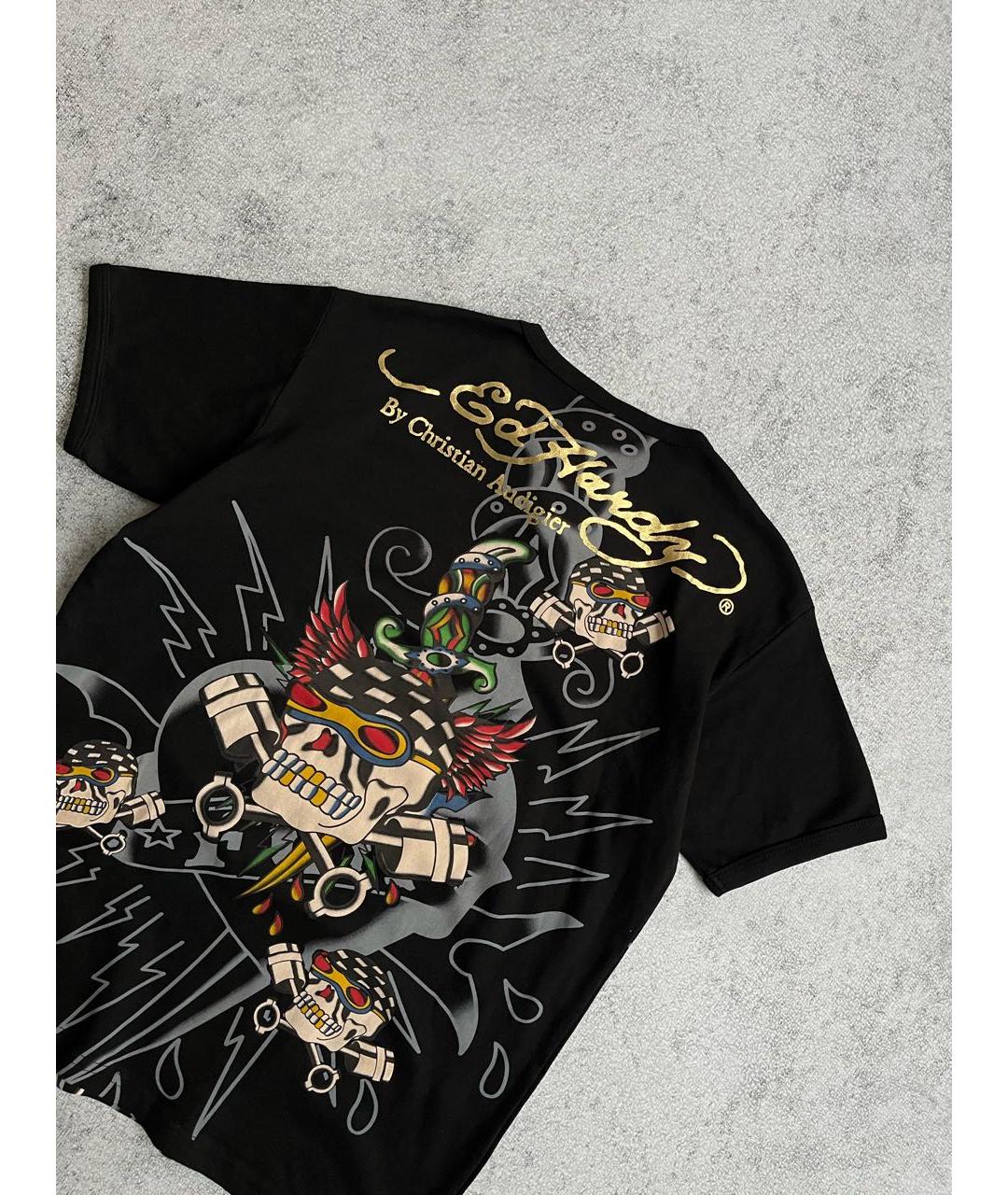 ED HARDY Черная хлопковая футболка, фото 4