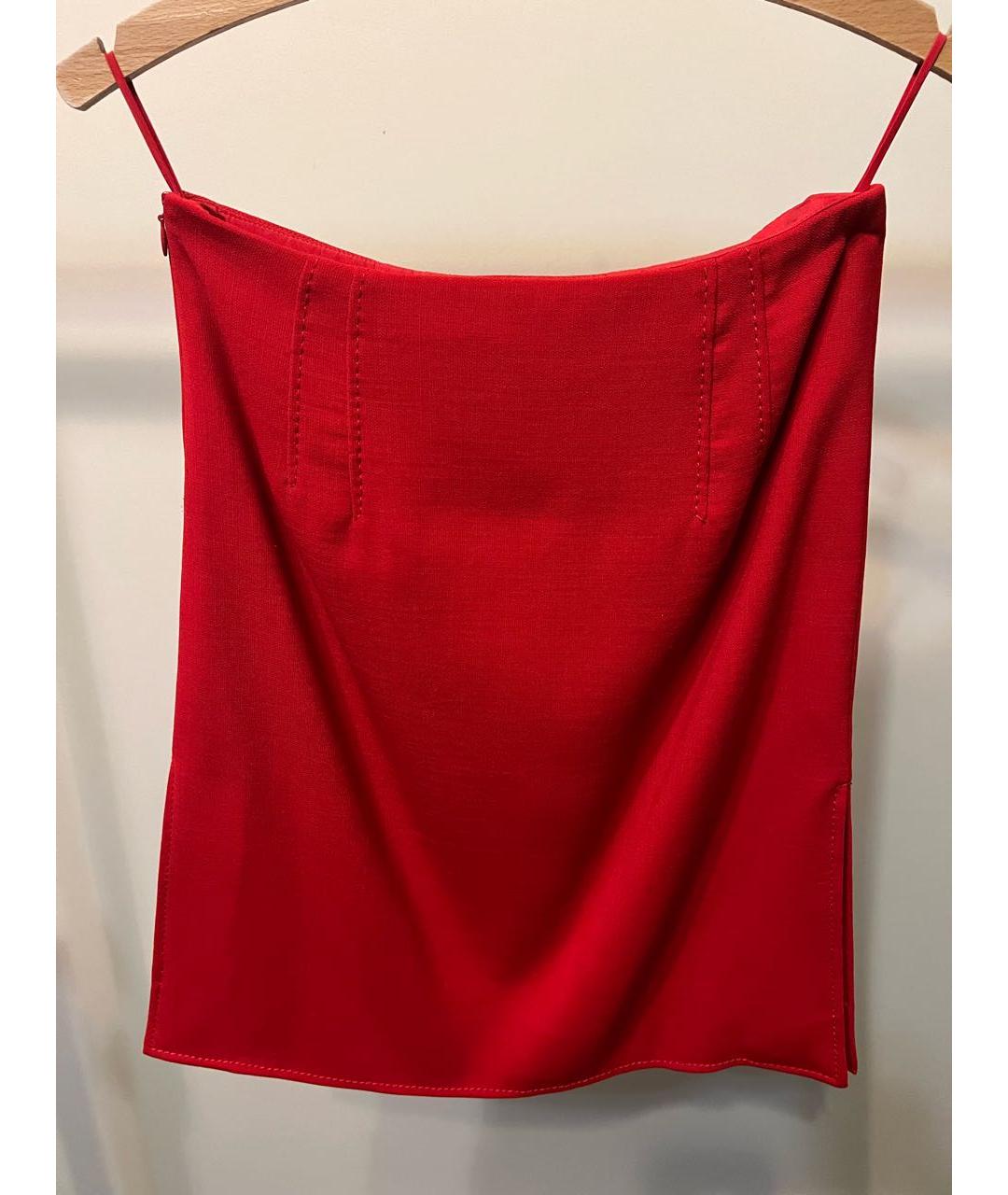 VALENTINO Красная шерстяная юбка мини, фото 2