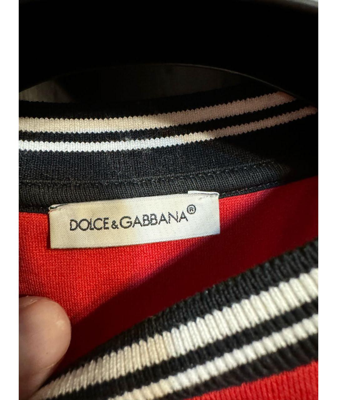 DOLCE&GABBANA Красная хлопковая детская футболка, фото 5