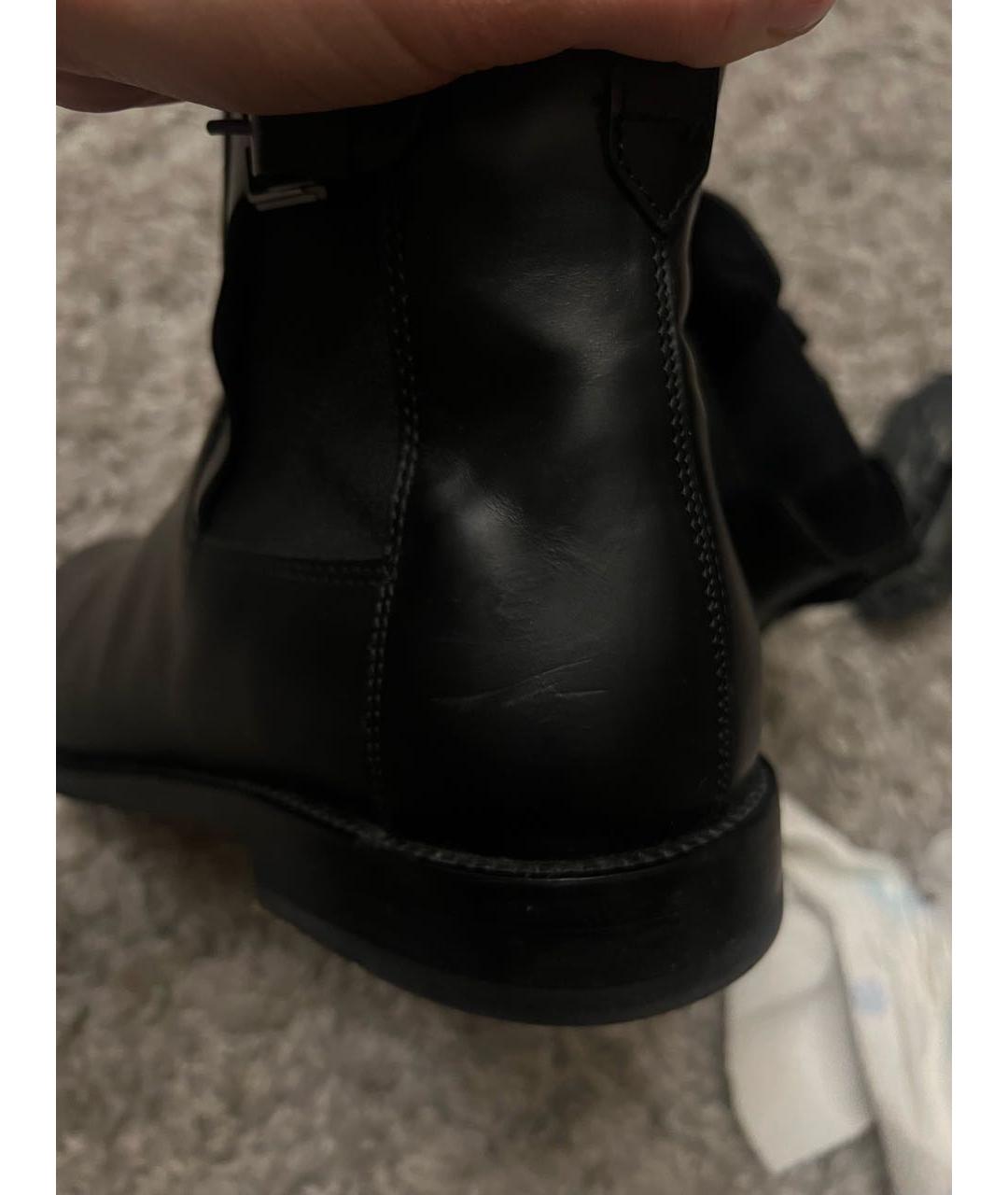 TOD'S Черные кожаные высокие ботинки, фото 8