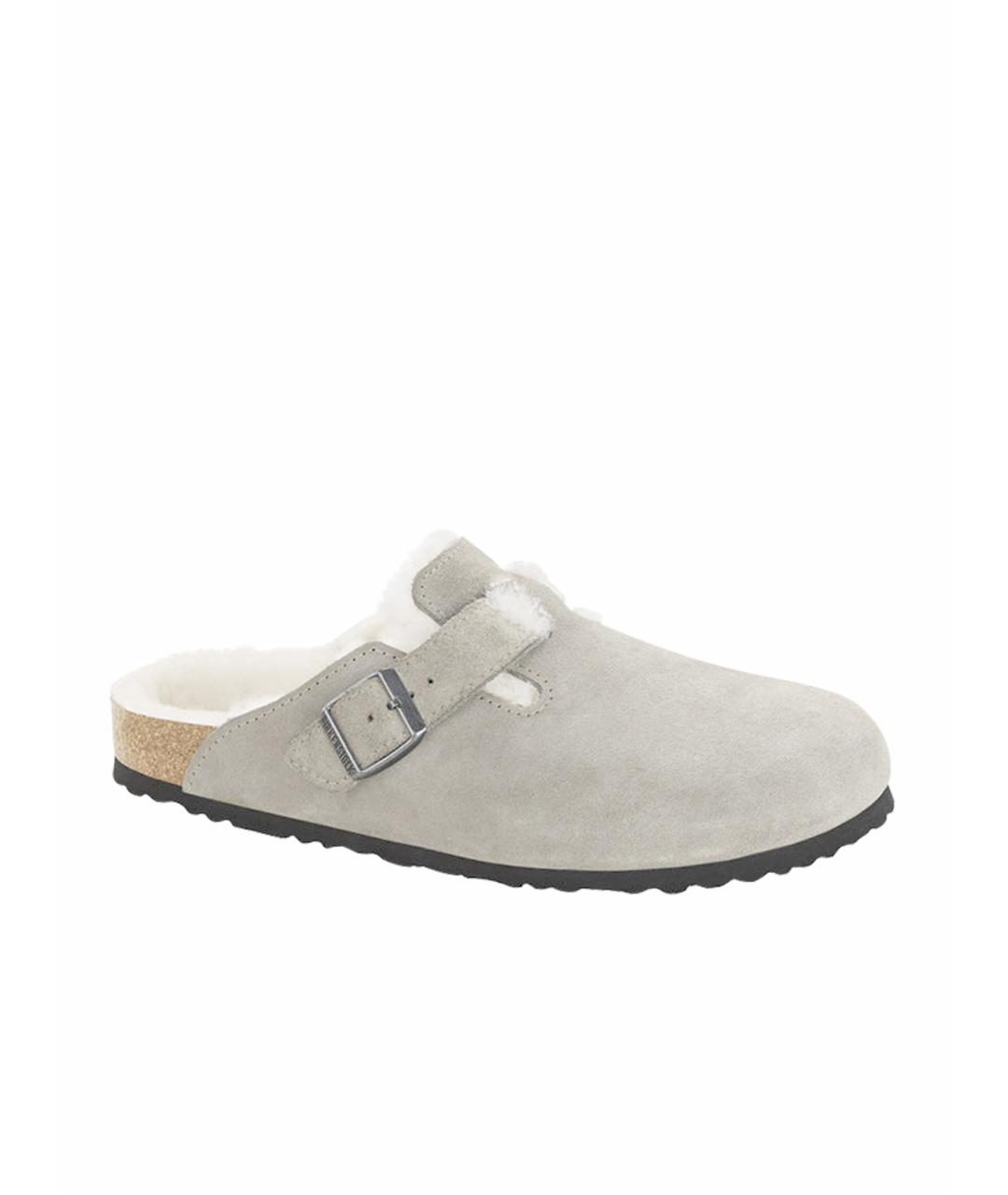 BIRKENSTOCK Серые замшевые сабо, фото 1