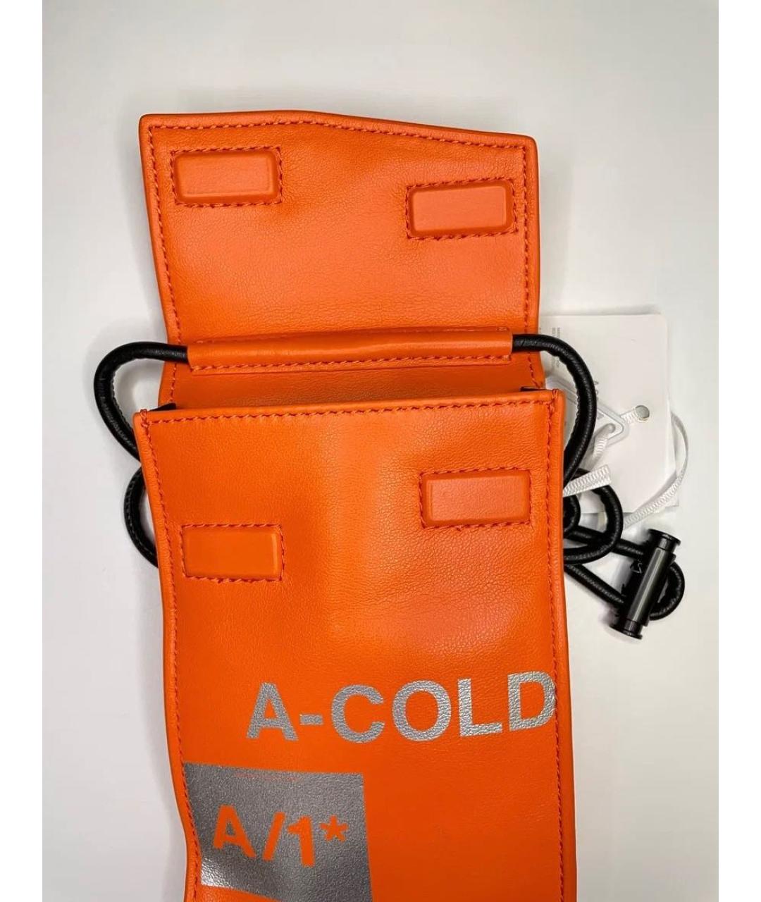 A-COLD-WALL* Оранжевая кожаная сумка на плечо, фото 2