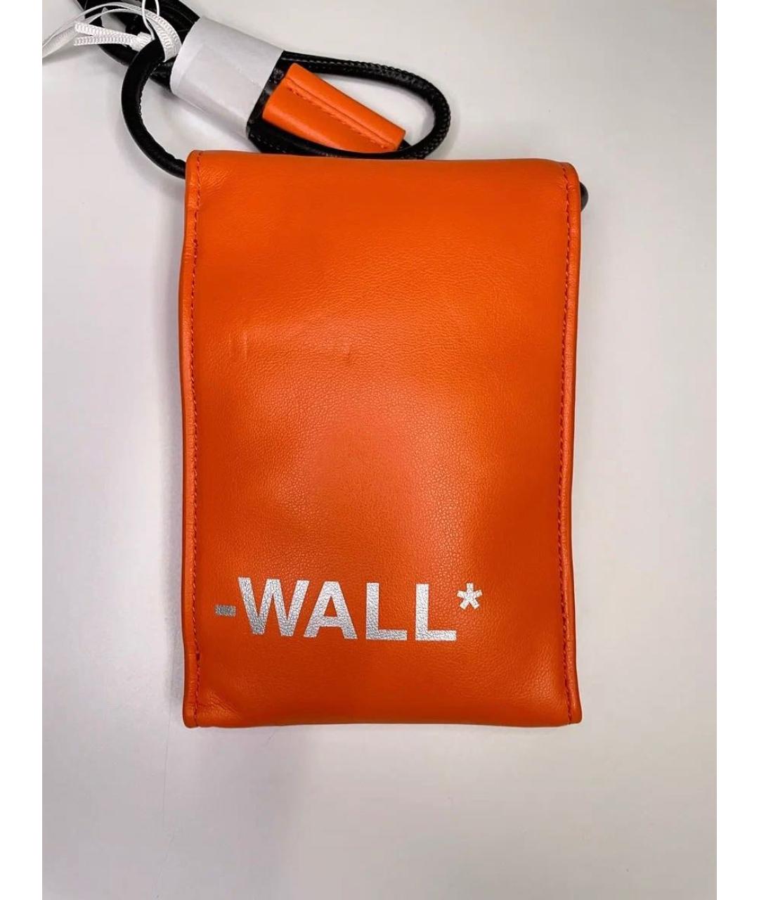 A-COLD-WALL* Оранжевая кожаная сумка на плечо, фото 3