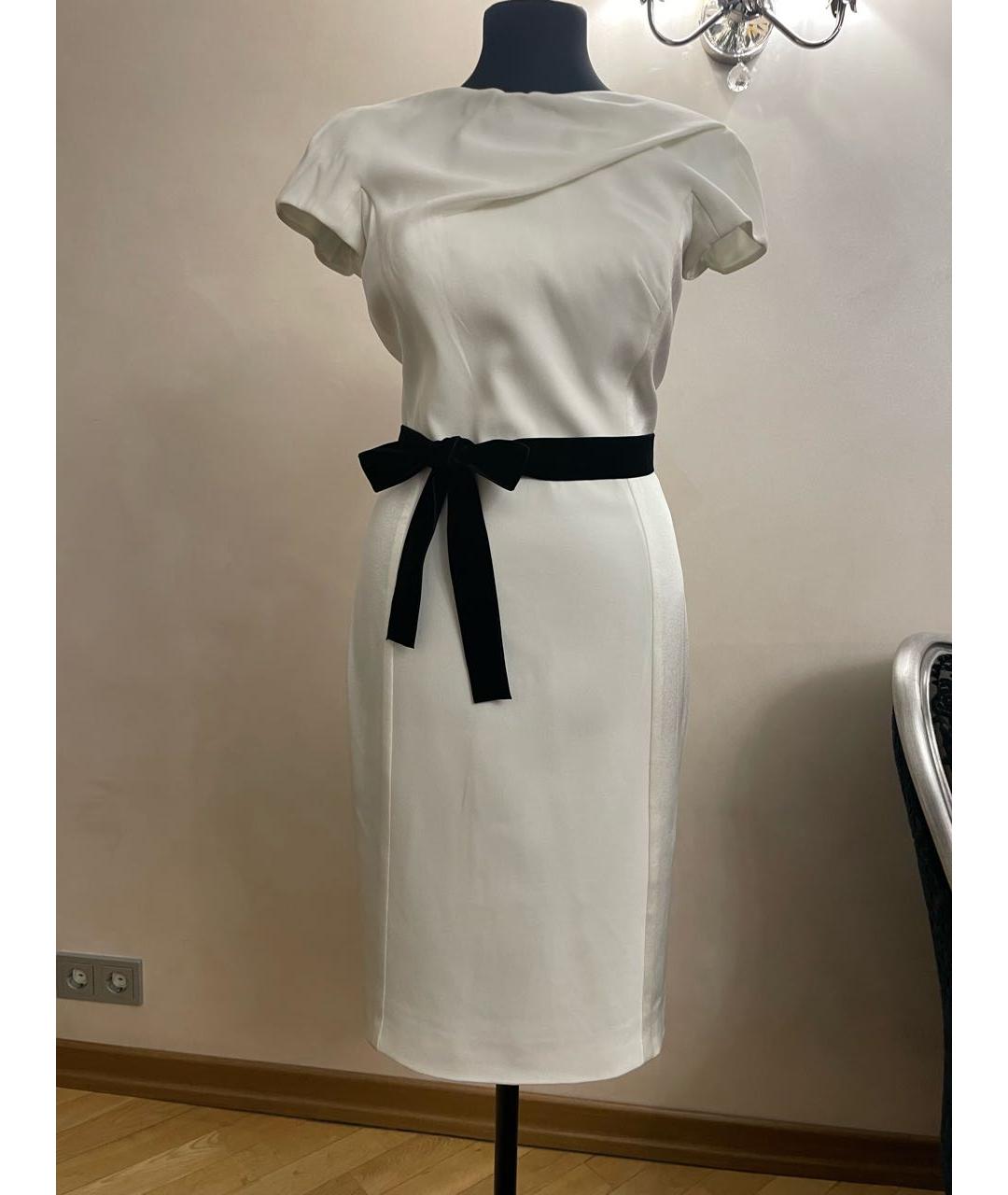 PAULE KA Белое полиэстеровое повседневное платье, фото 5