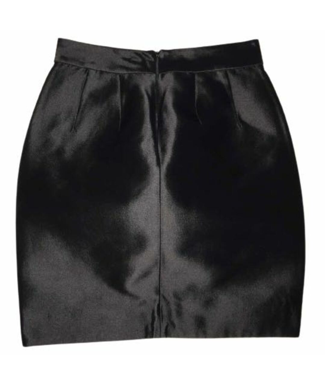 BALENCIAGA Черная шелковая юбка мини, фото 2
