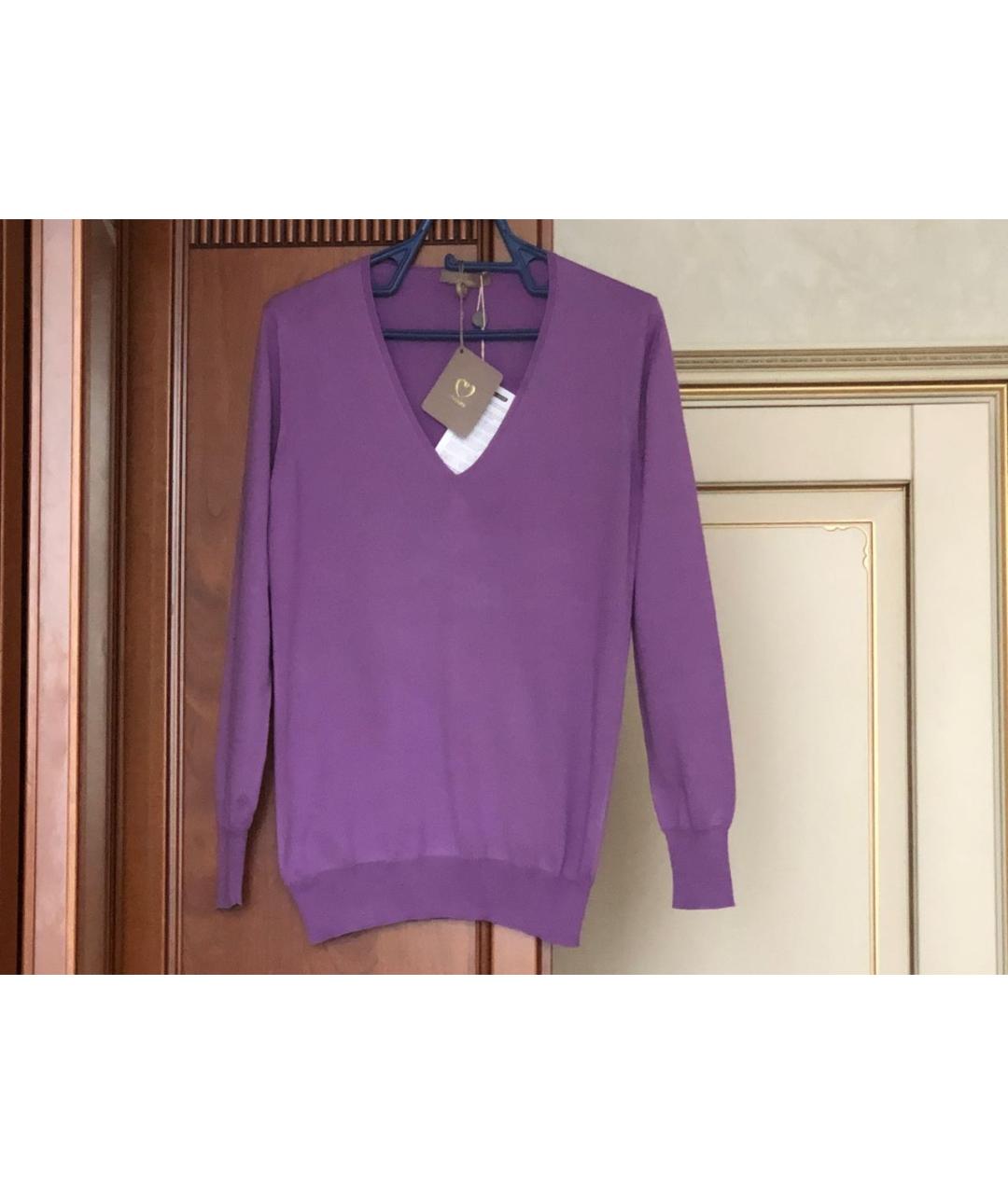 CRUCIANI Фиолетовый хлопковый джемпер / свитер, фото 9