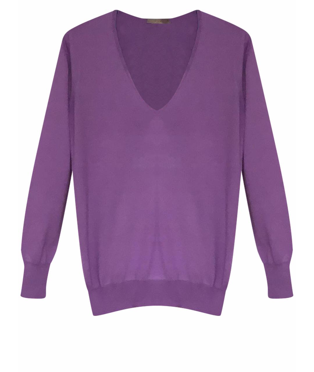 CRUCIANI Фиолетовый хлопковый джемпер / свитер, фото 1