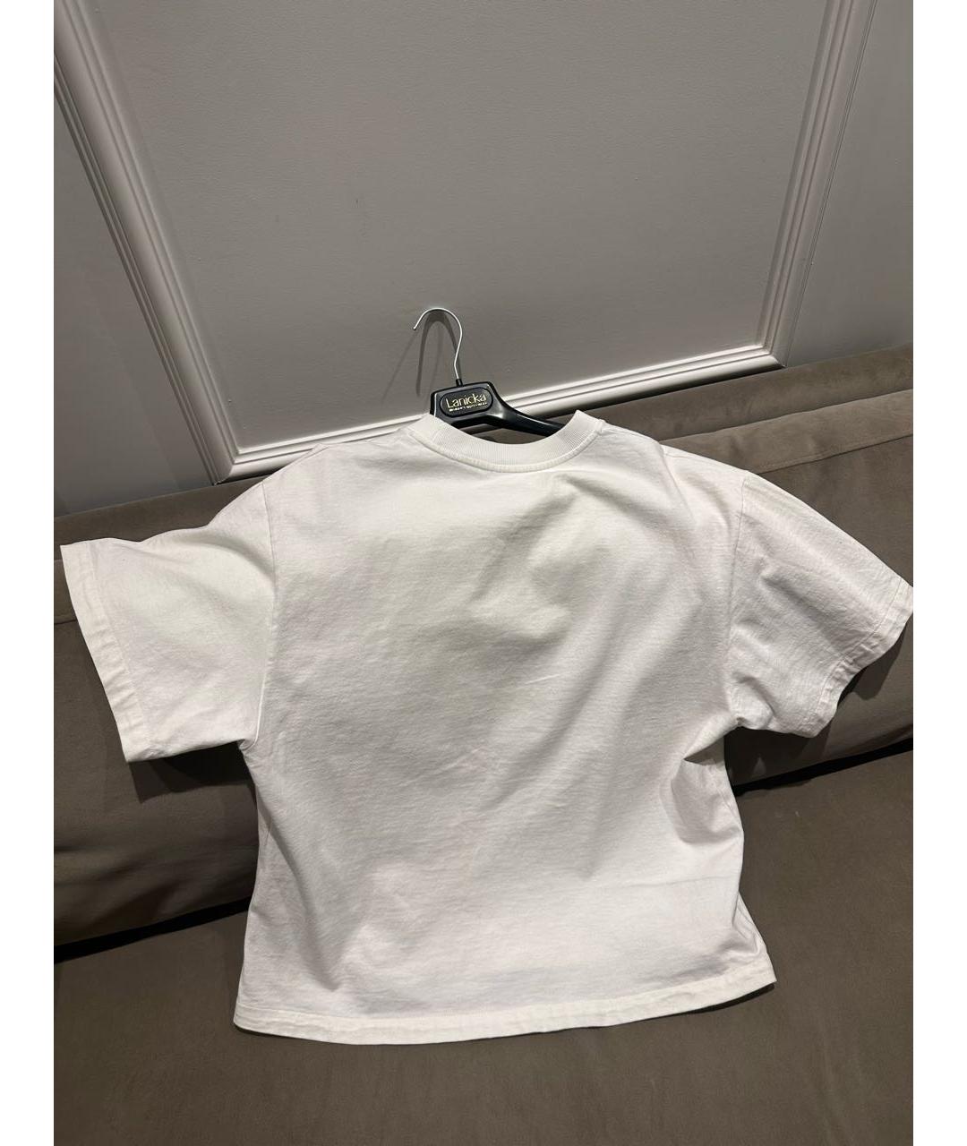 JIL SANDER Белая хлопковая футболка, фото 2