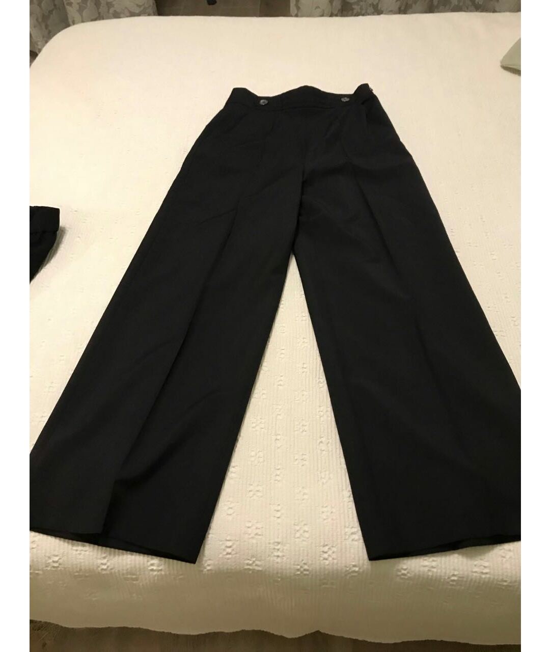 SAINT LAURENT Черные шерстяные брюки широкие, фото 4