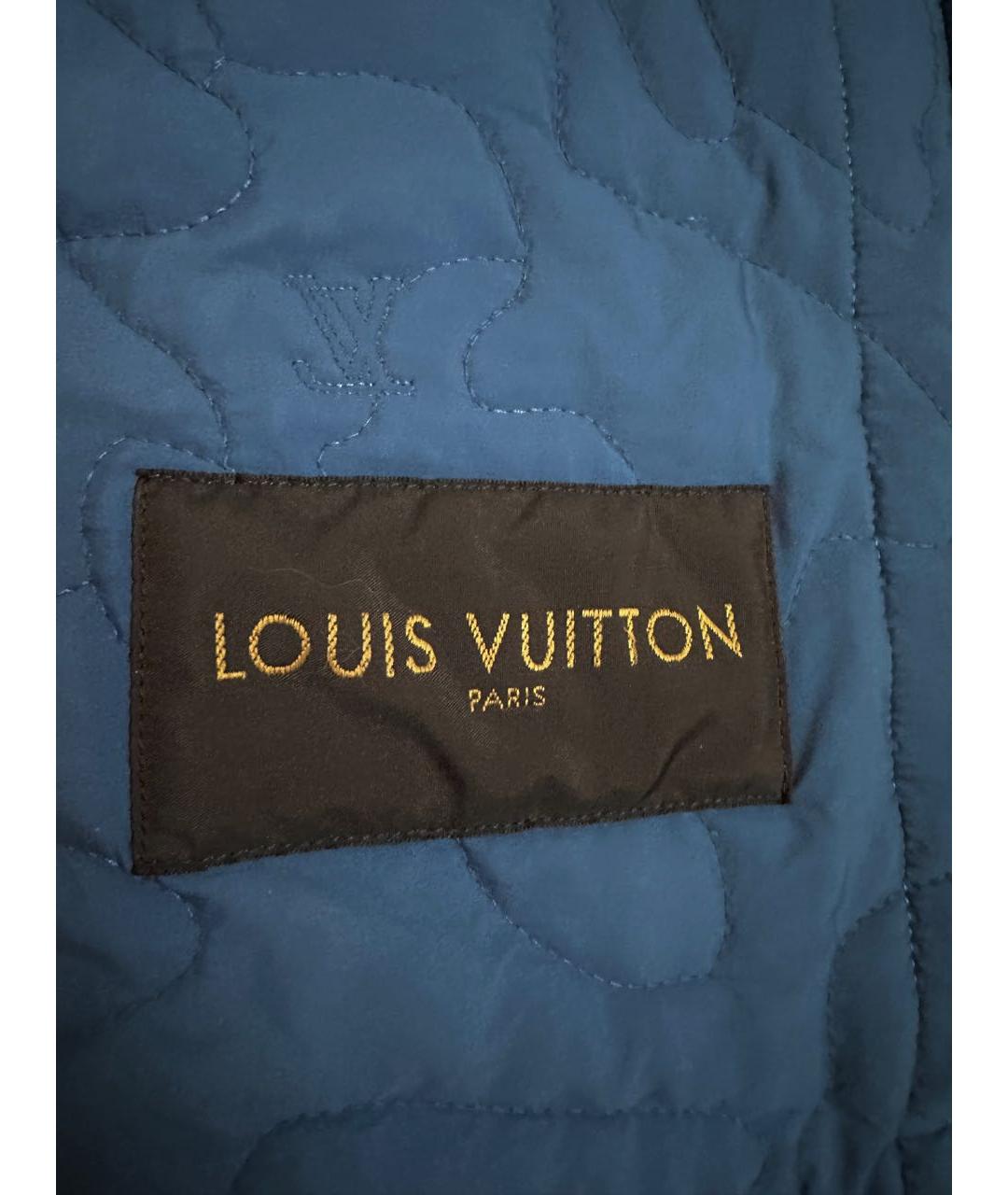 LOUIS VUITTON Темно-синяя полиэстеровая куртка, фото 7