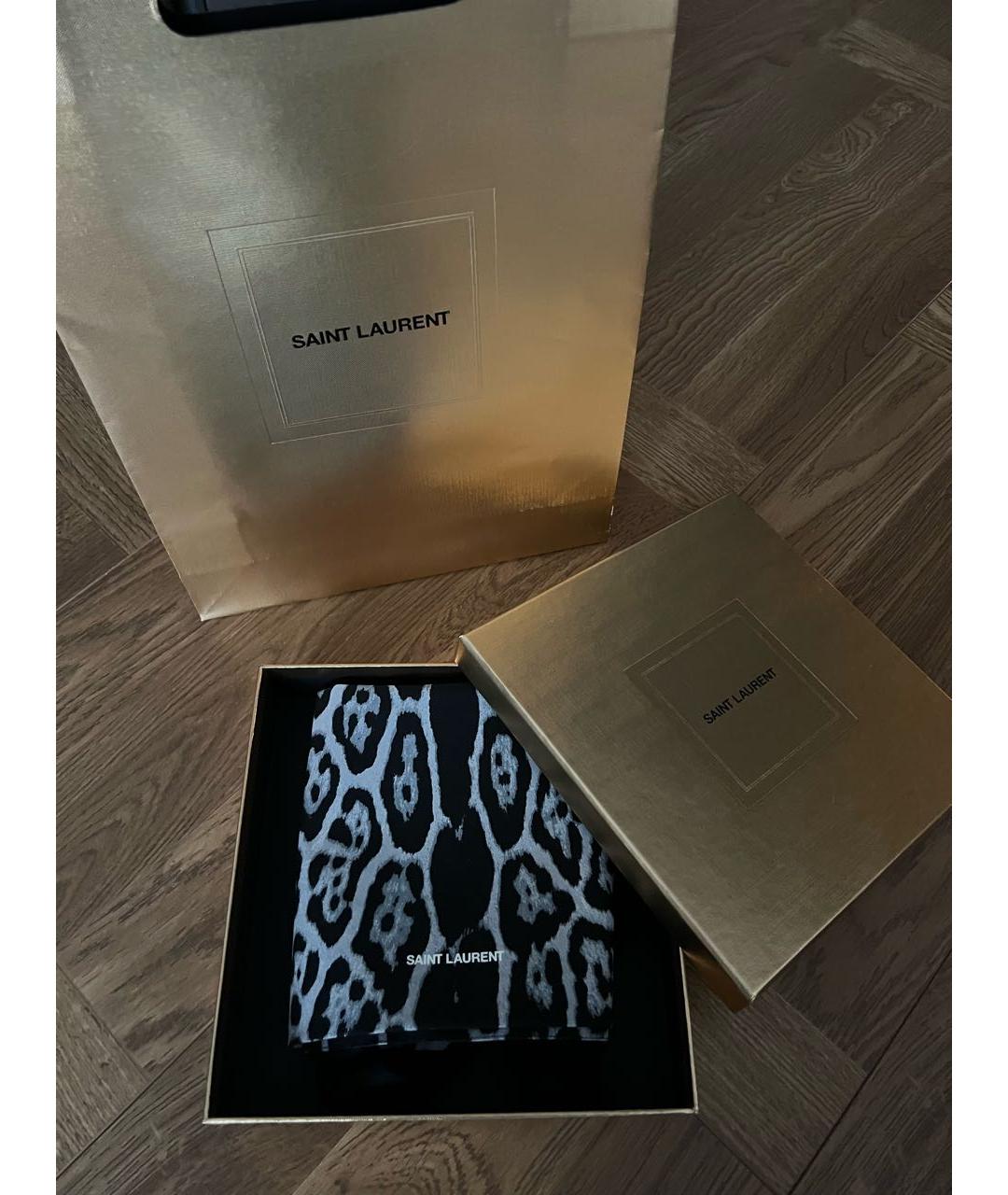 SAINT LAURENT Серая тканевая сумка тоут, фото 4