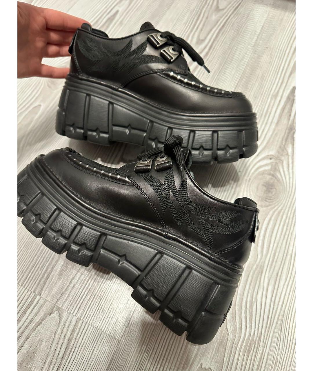 MIU MIU Черные кожаные ботинки, фото 7