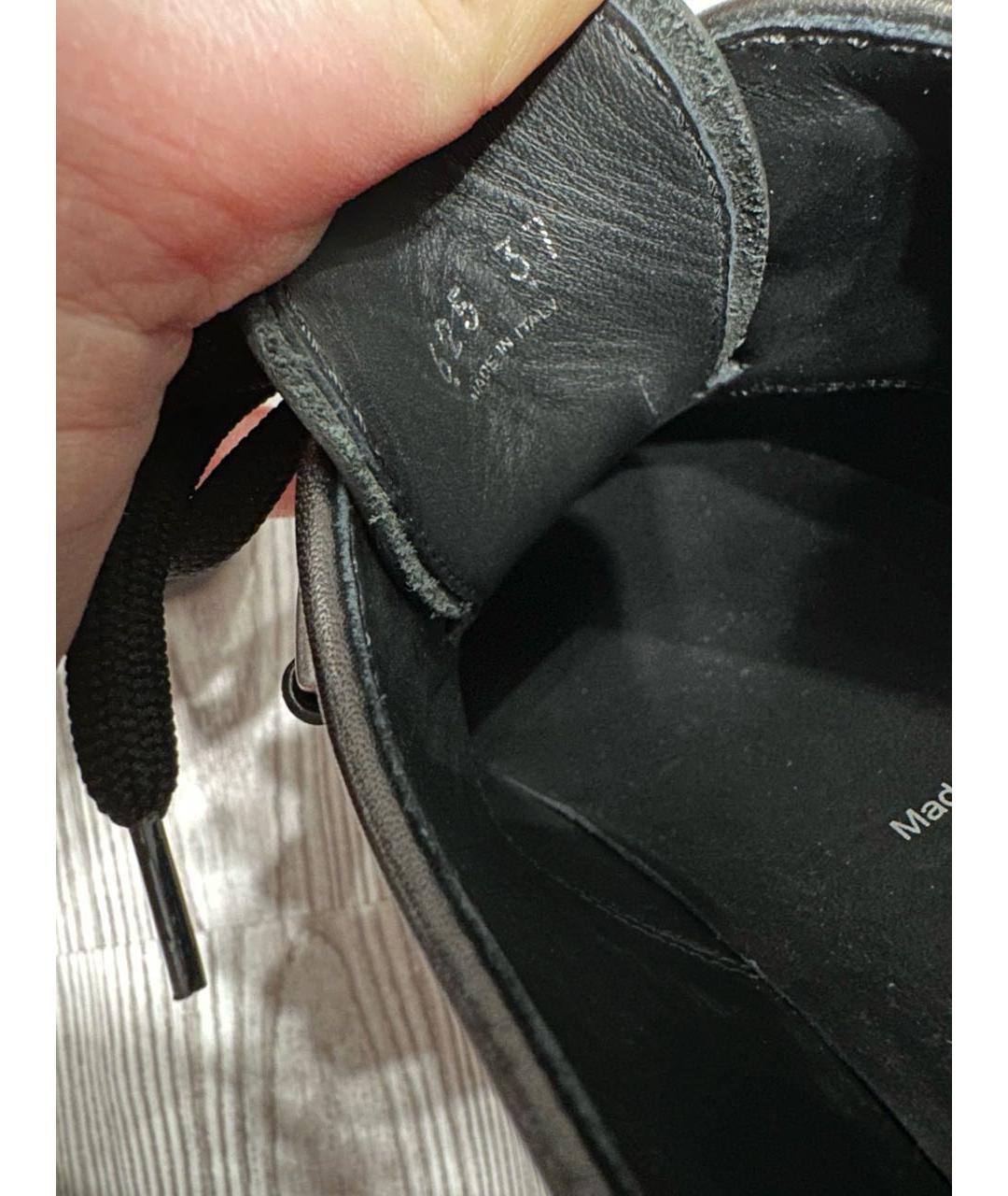 MIU MIU Черные кожаные ботинки, фото 6