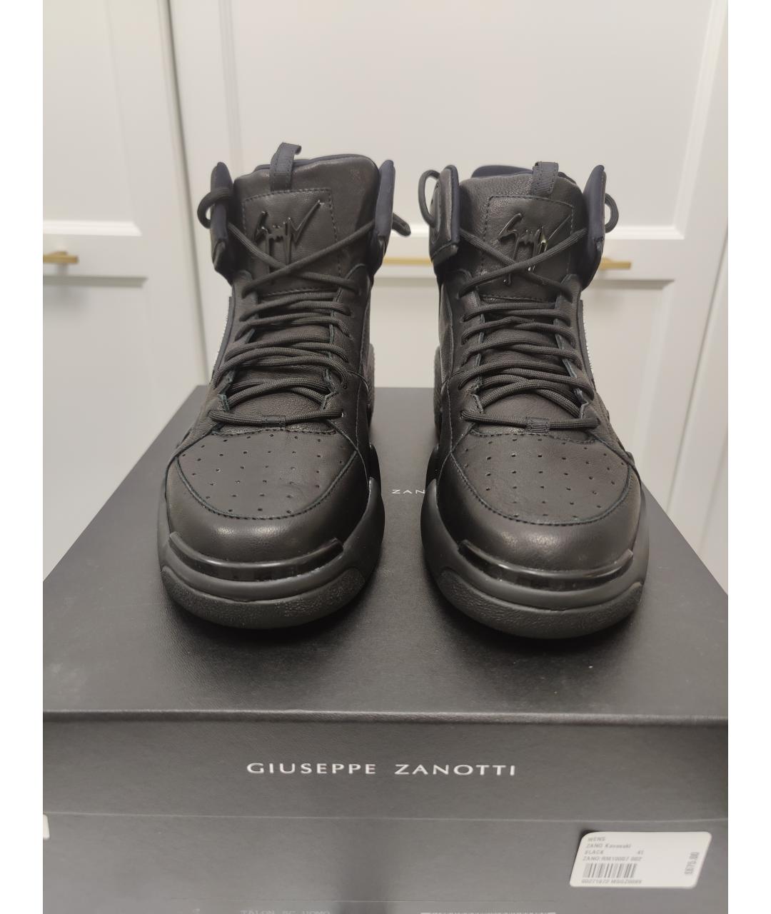 GIUSEPPE ZANOTTI DESIGN Черные высокие кроссовки / кеды, фото 2