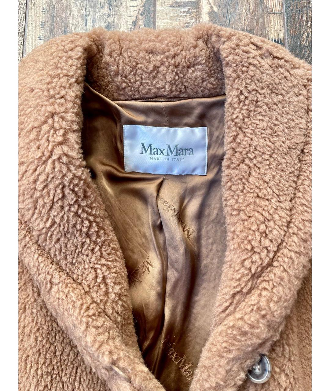 MAX MARA Бежевая меховая шуба, фото 3