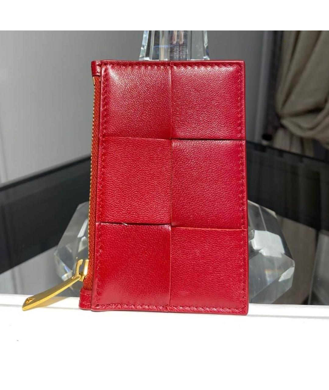 BOTTEGA VENETA Красный кожаный кошелек, фото 3