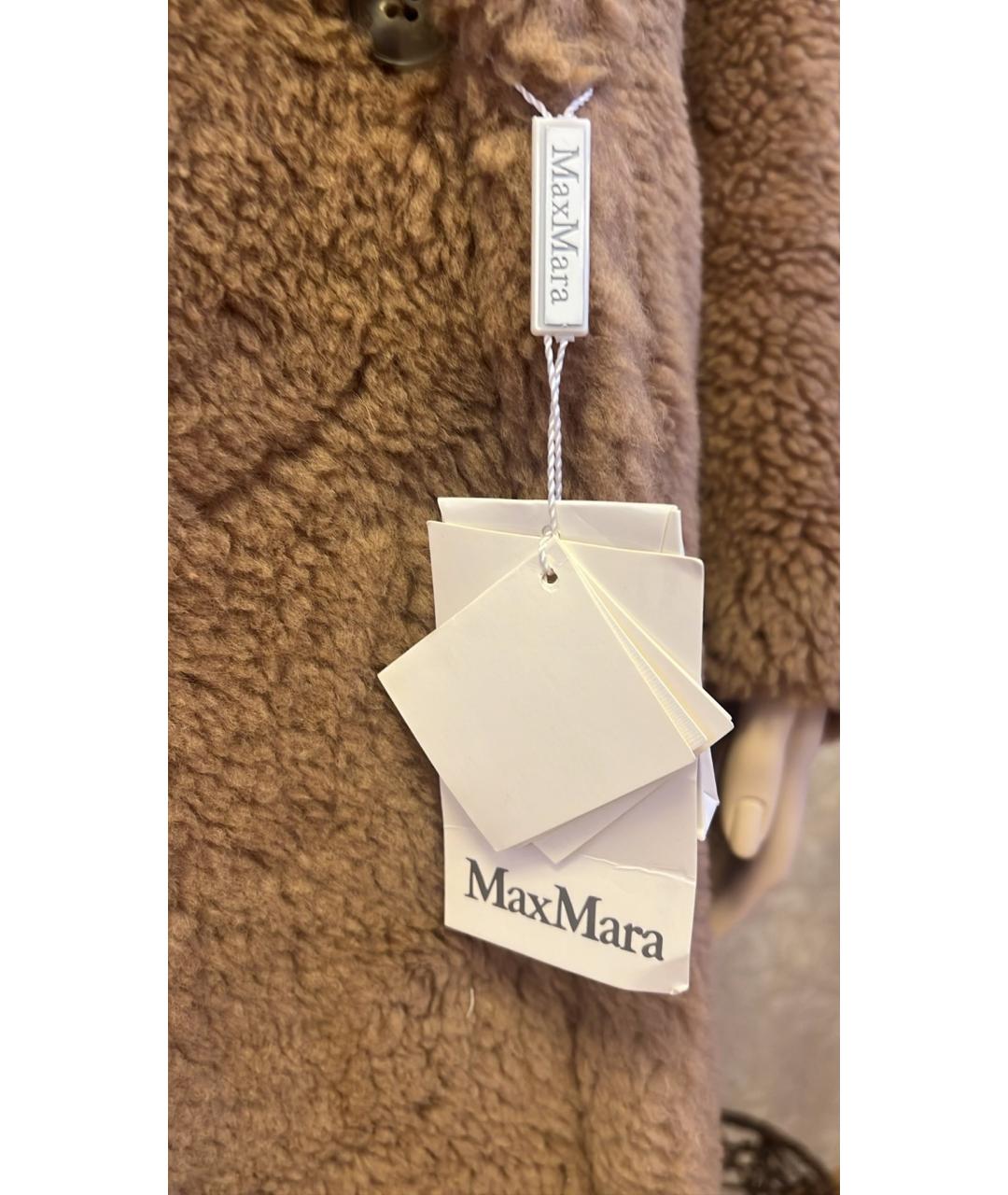 MAX MARA Бежевая шерстяная шуба, фото 5