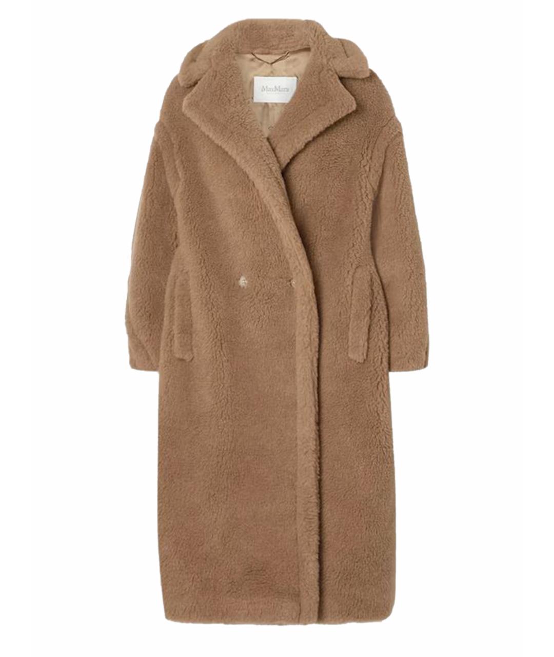 MAX MARA Бежевая шерстяная шуба, фото 1