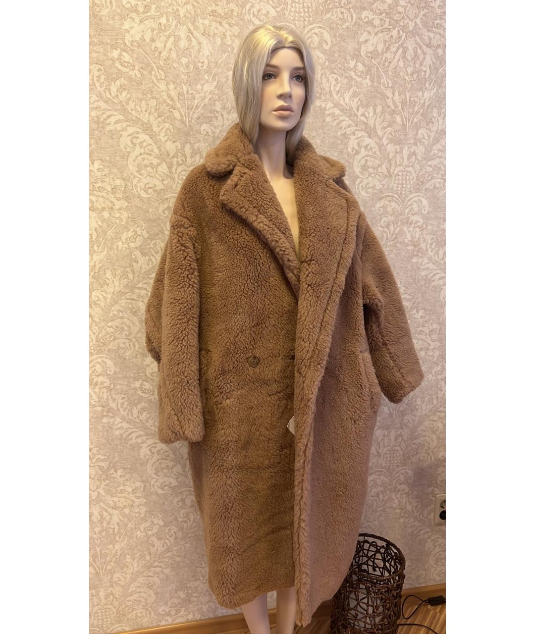 MAX MARA Бежевая шерстяная шуба, фото 6