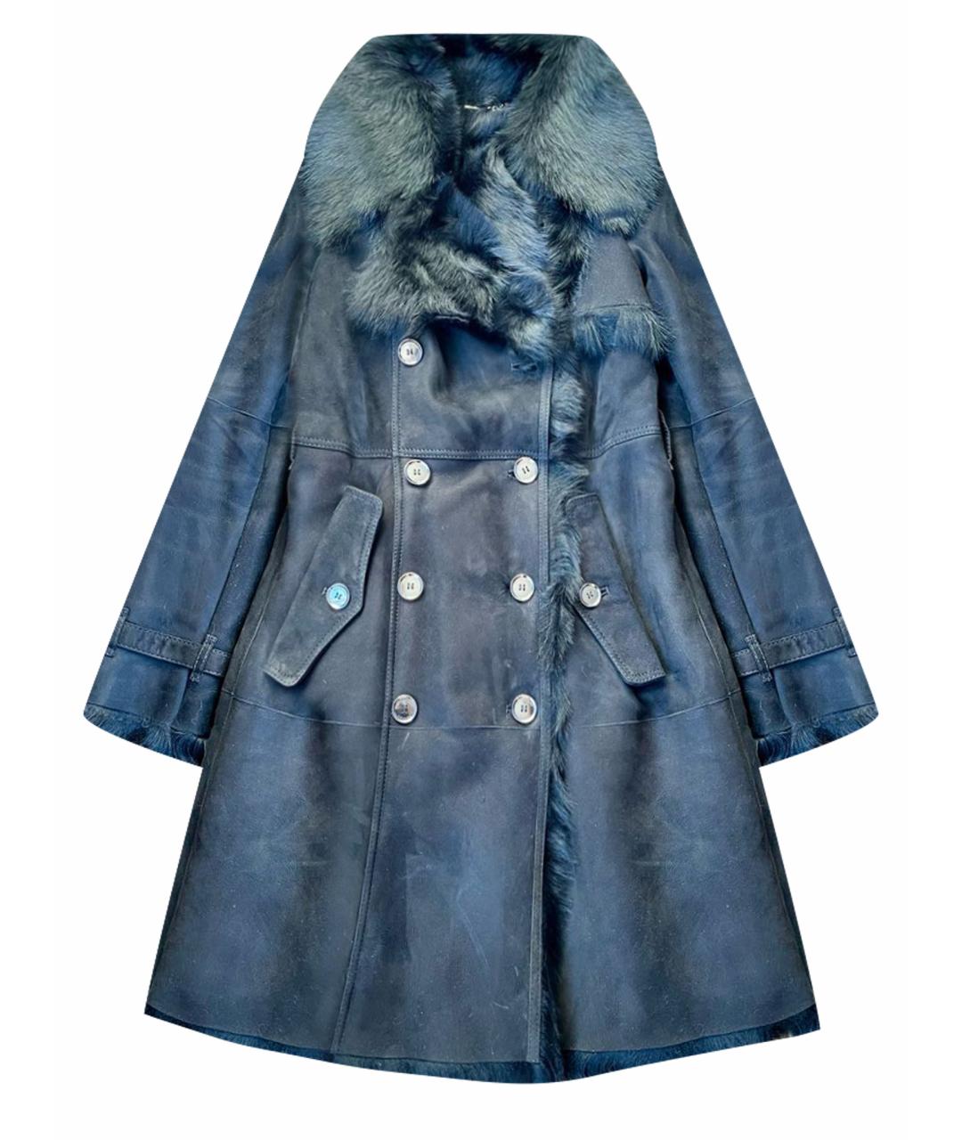 BURBERRY Черная меховая дубленка, фото 1