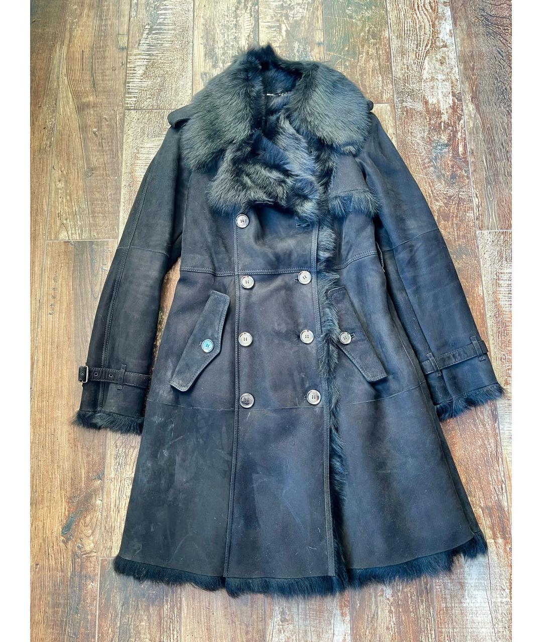 BURBERRY Черная меховая дубленка, фото 9