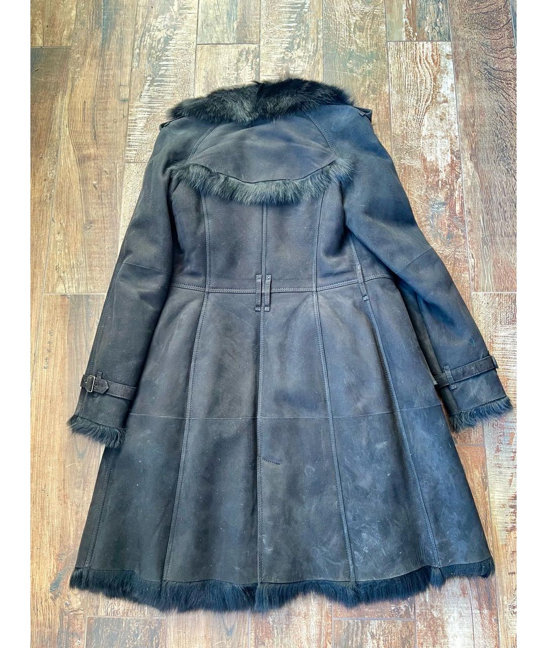BURBERRY Черная меховая дубленка, фото 2