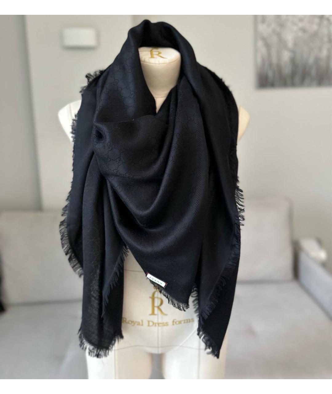 GUCCI Черный платок, фото 6