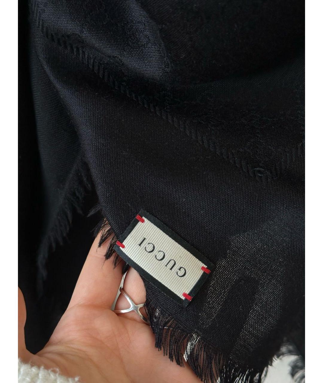 GUCCI Черный платок, фото 2