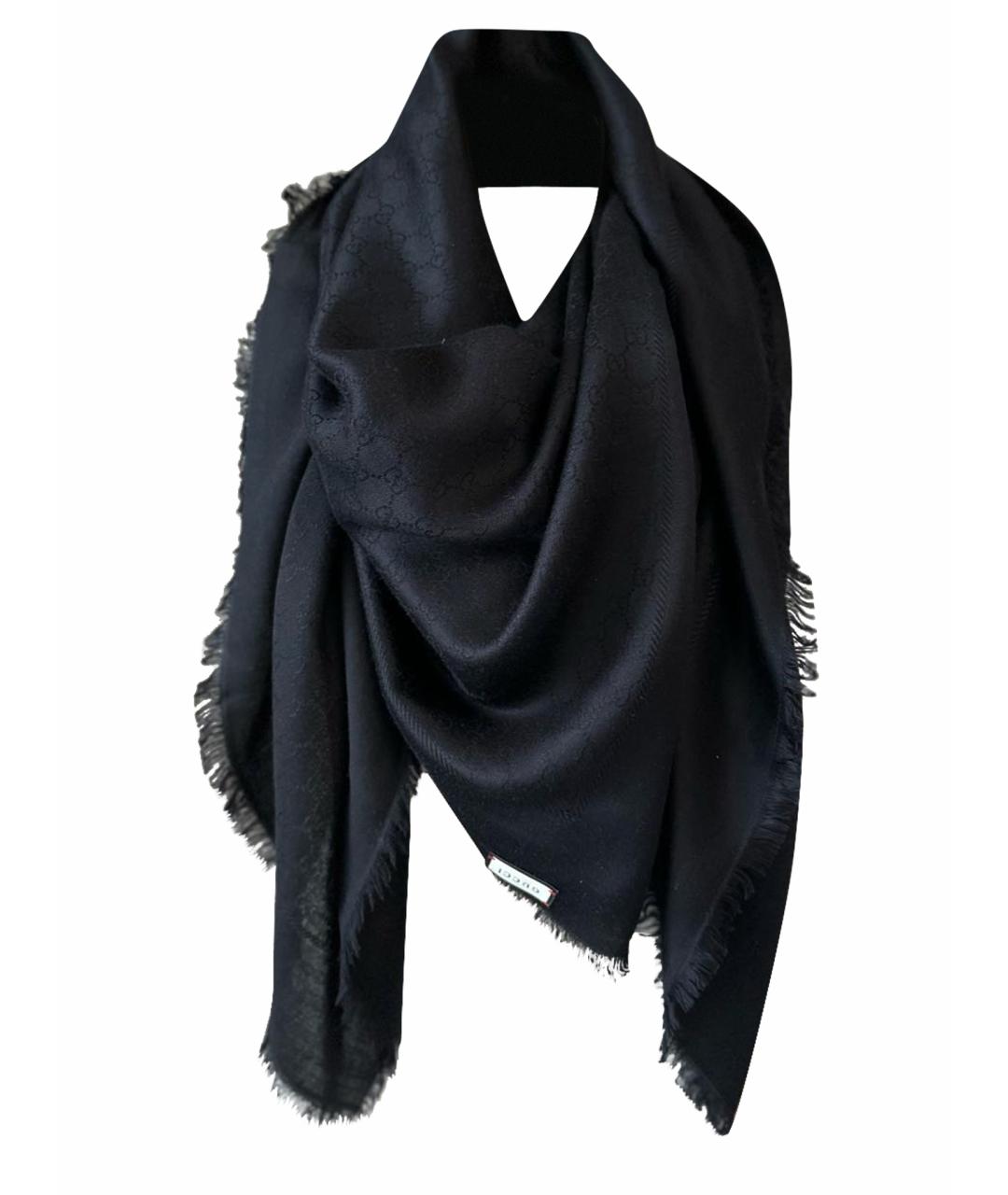 GUCCI Черный платок, фото 1