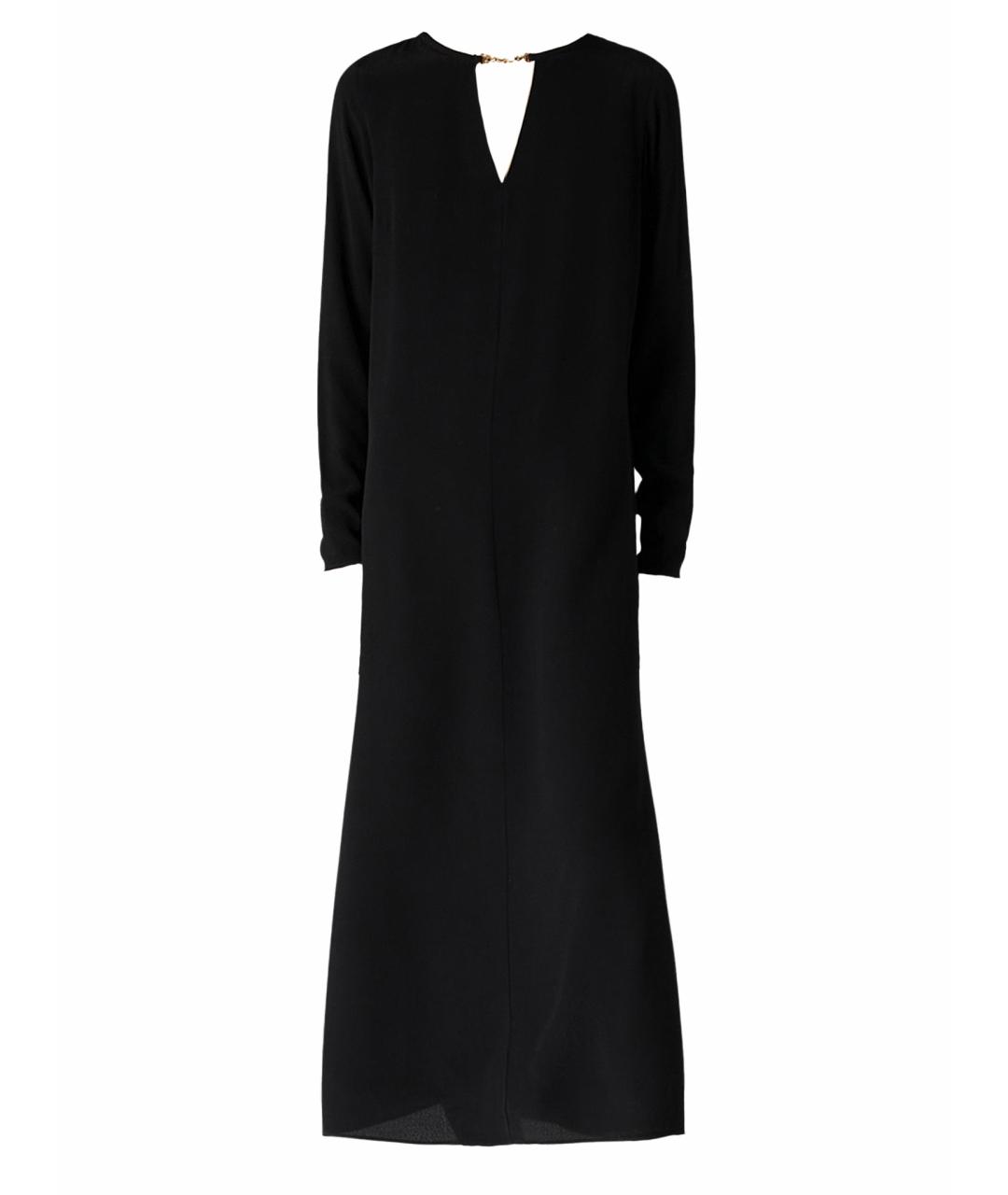 TRUSSARDI Черное шелковое повседневное платье, фото 1