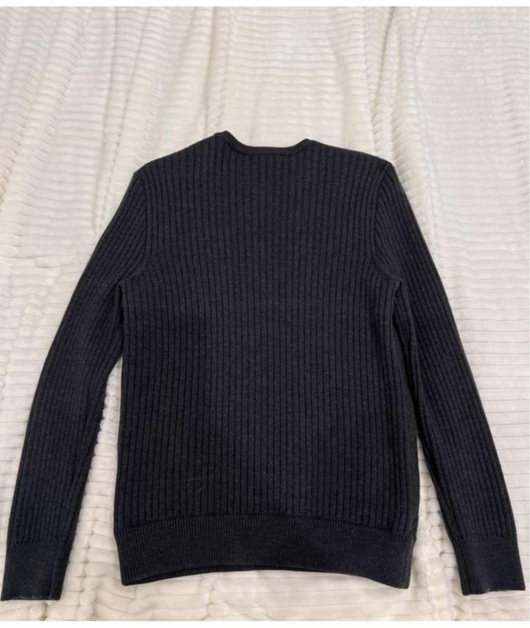 SALVATORE FERRAGAMO Антрацитовый шерстяной джемпер / свитер, фото 4