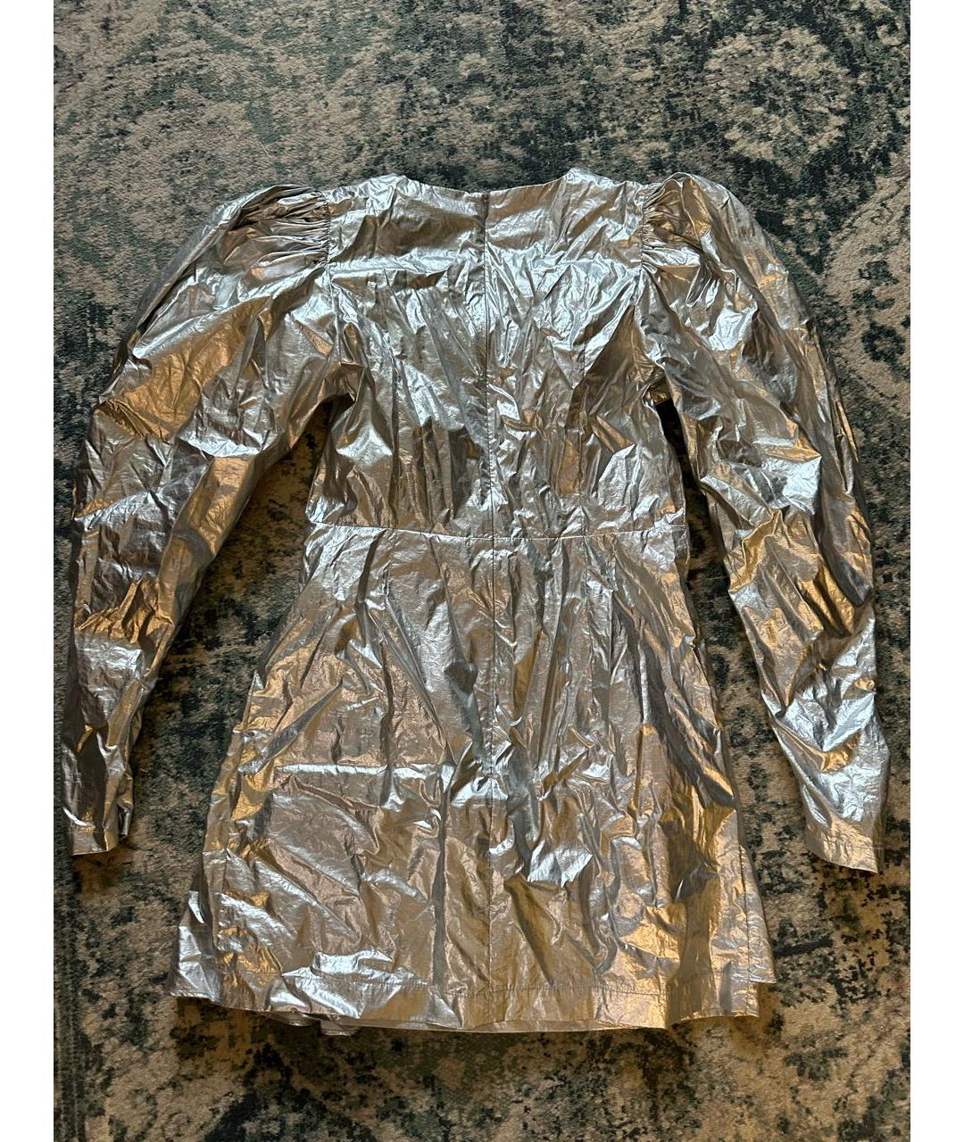 ROTATE Серебряное коктейльное платье, фото 3