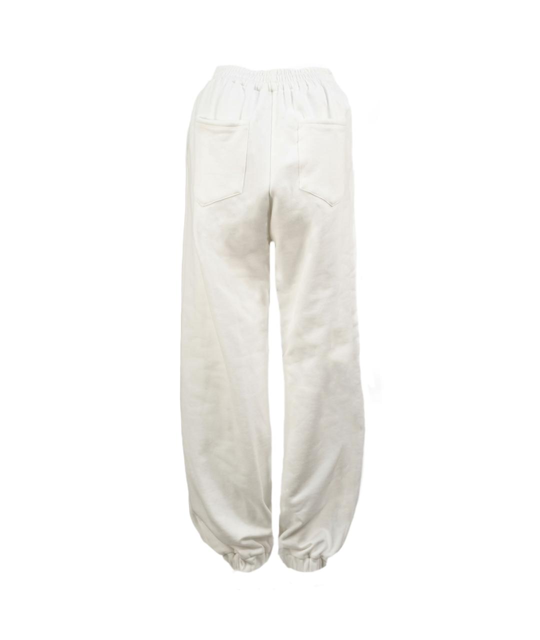 THE ATTICO Белые хлопковые брюки широкие, фото 2
