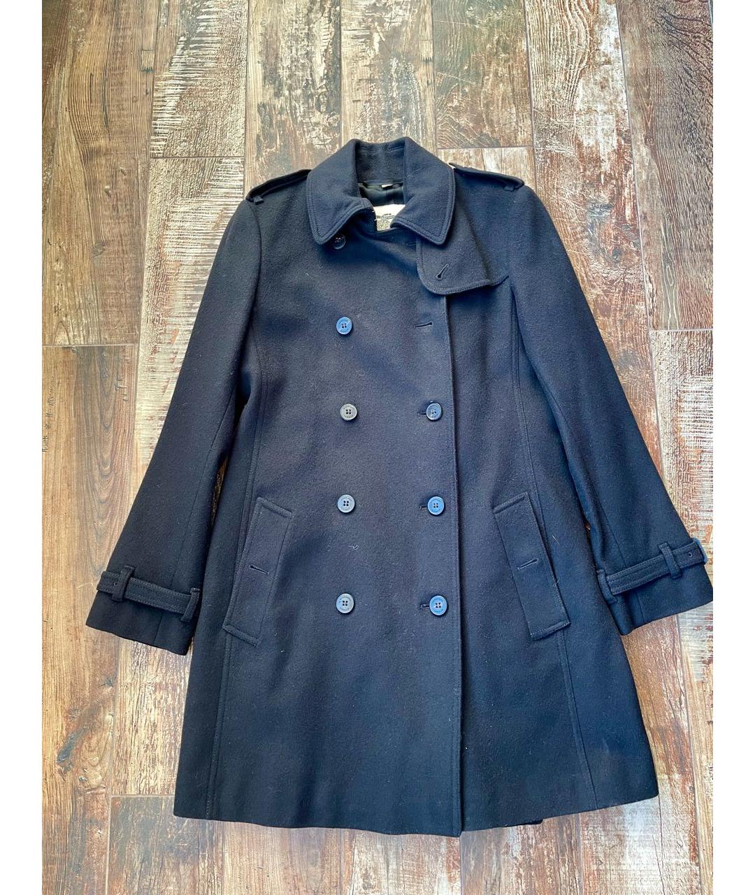 BURBERRY Черное кашемировое пальто, фото 8