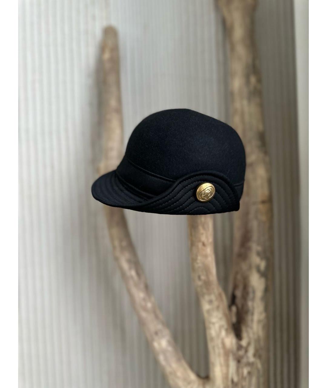 GUCCI Черная шерстяная шляпа, фото 8