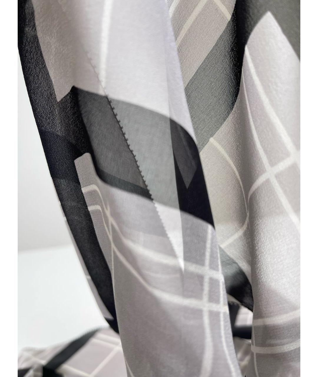 LOUIS VUITTON PRE-OWNED Серый шелковый платок, фото 4
