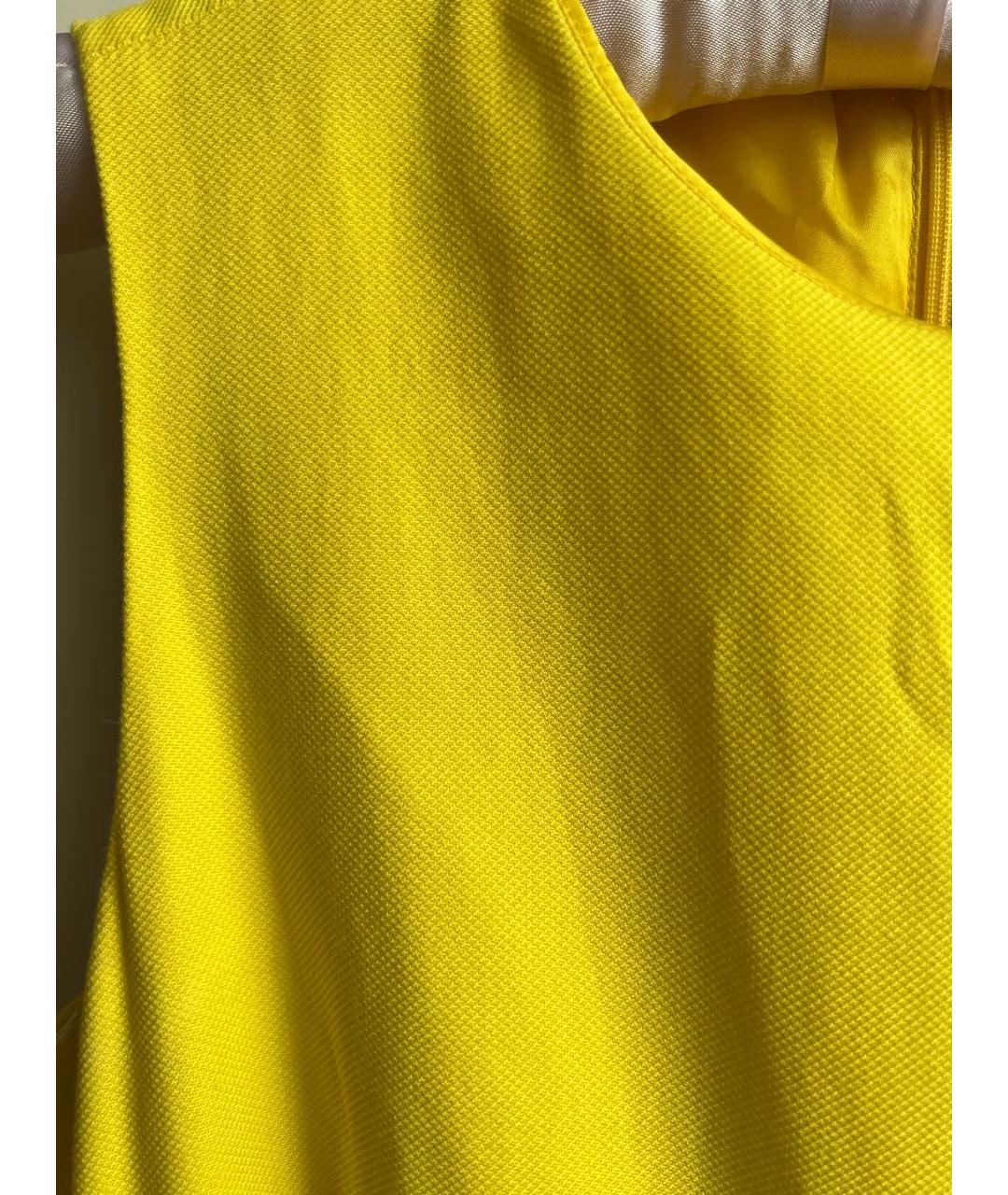 RED VALENTINO Желтое хлопковое коктейльное платье, фото 4
