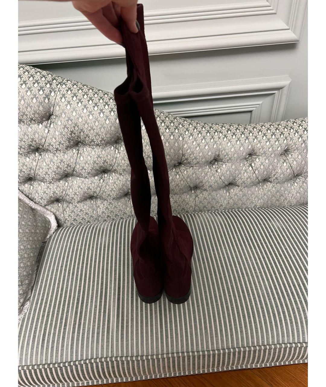 STUART WEITZMAN Бордовые замшевые ботинки, фото 2