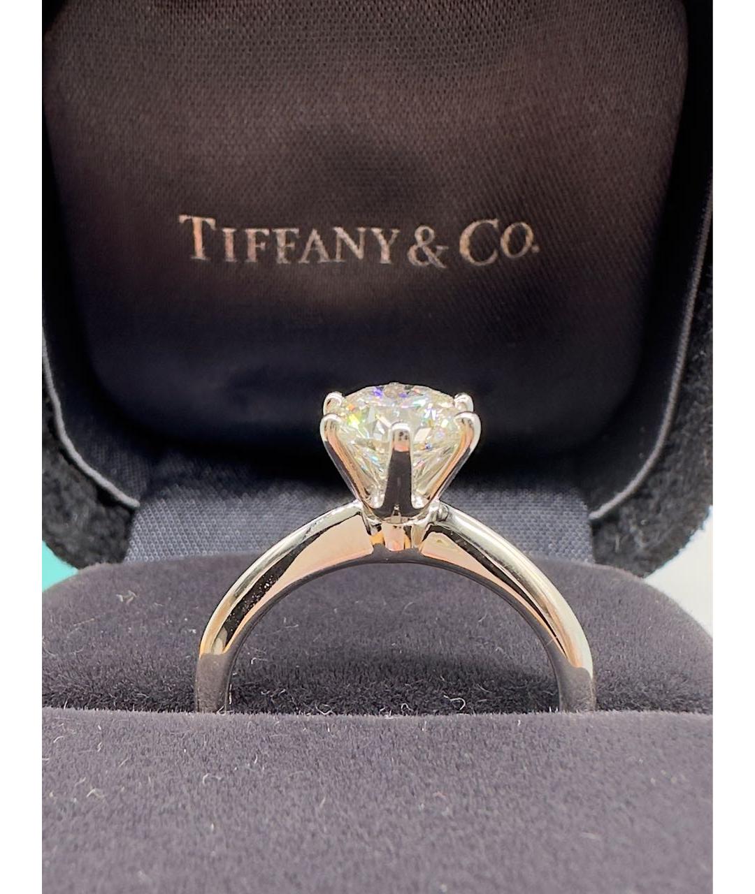 TIFFANY&CO Белое платиновое кольцо, фото 7