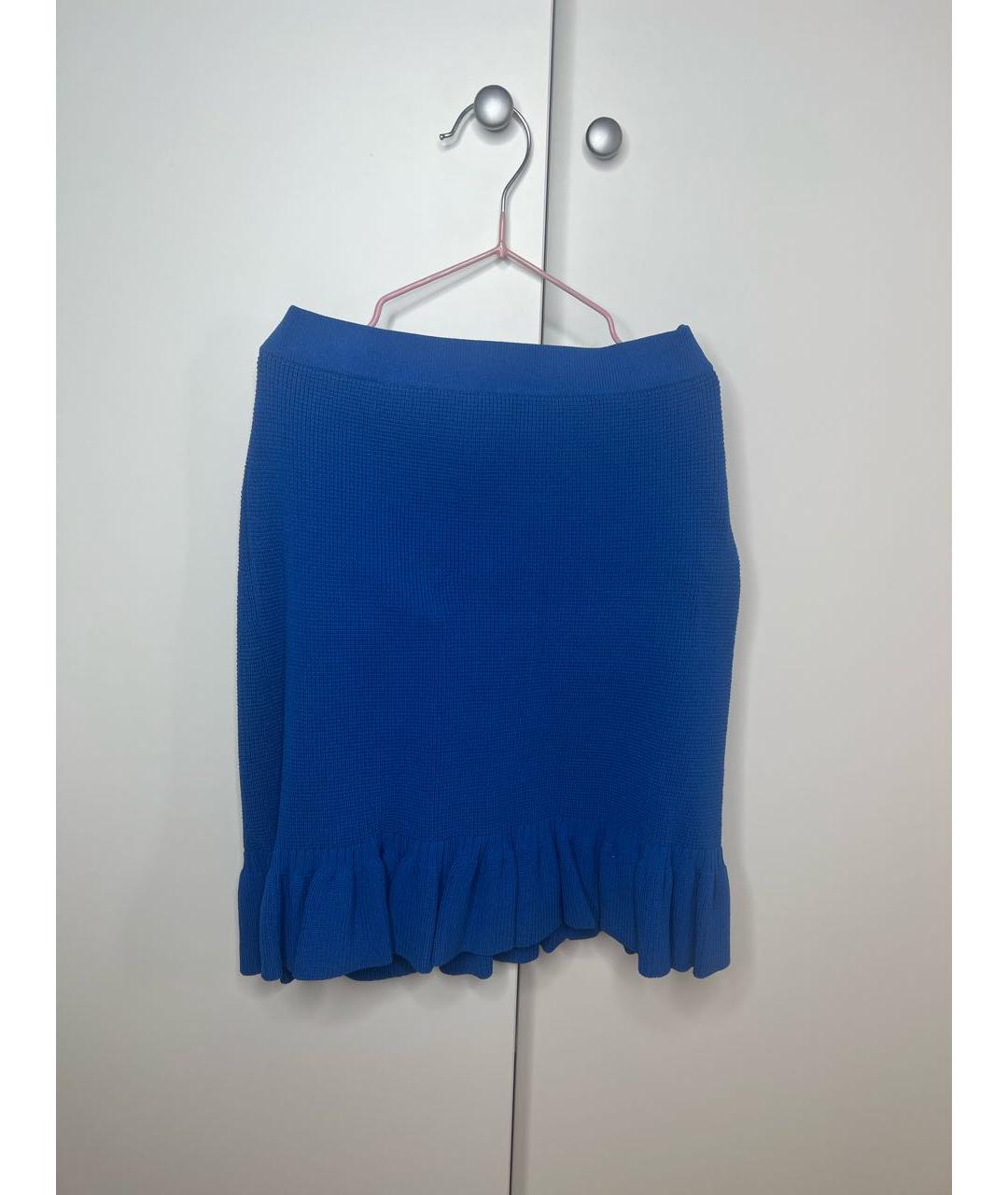 SANDRO Синий твидовый костюм с юбками, фото 2