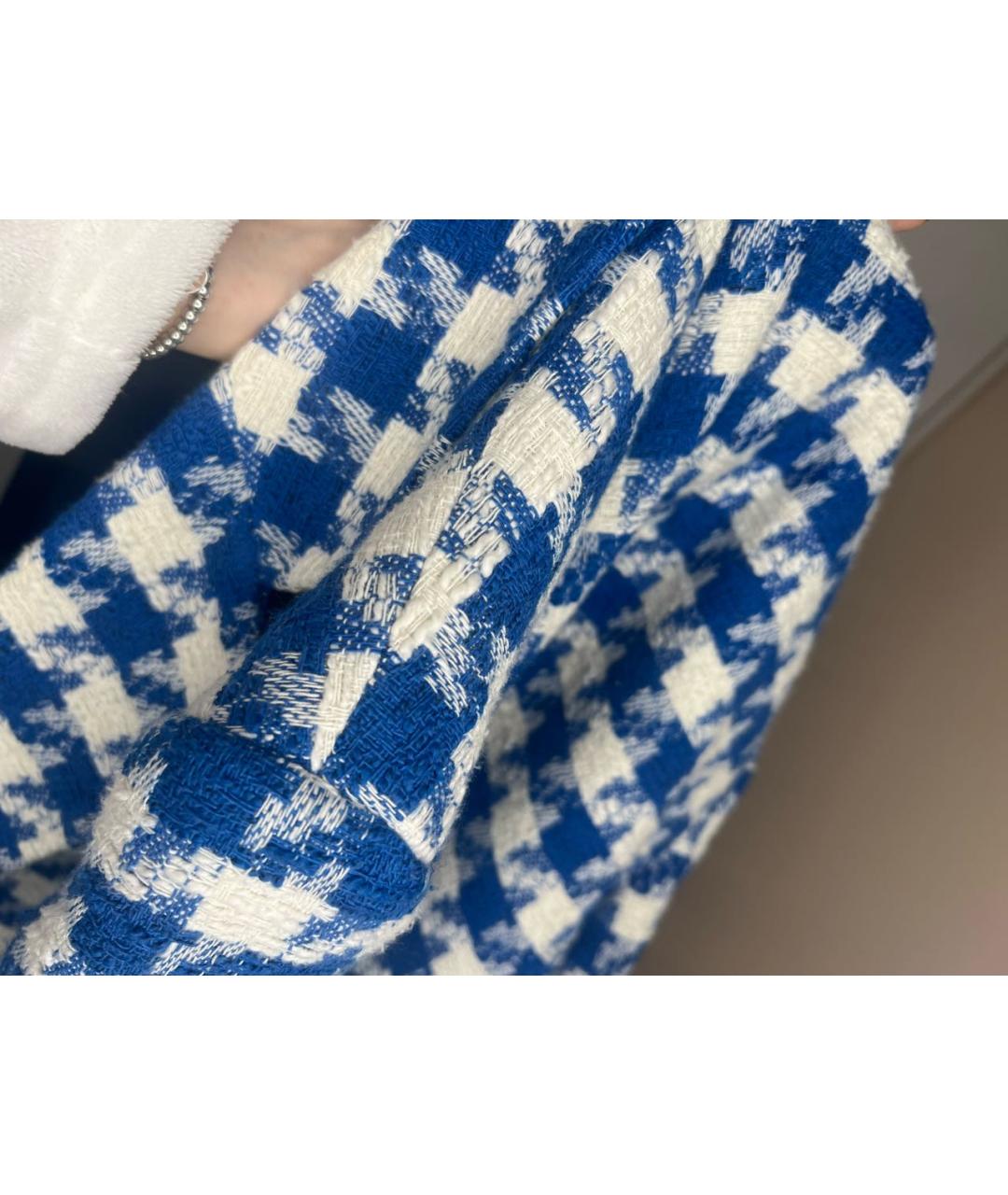 SANDRO Синий твидовый костюм с юбками, фото 4