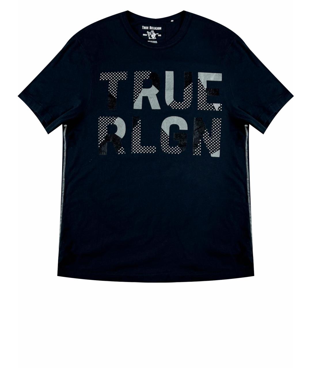 TRUE RELIGION Черная хлопковая футболка, фото 1