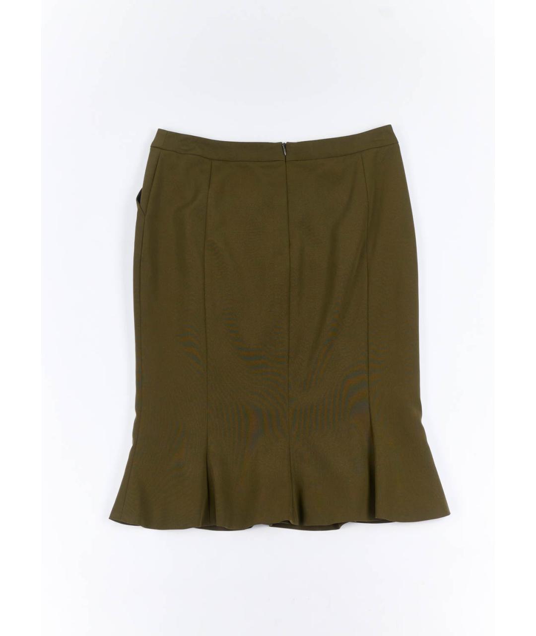 ESCADA Зеленая шелковая юбка мини, фото 5