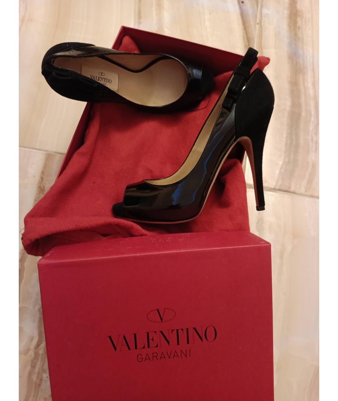 VALENTINO Черные туфли из лакированной кожи, фото 5