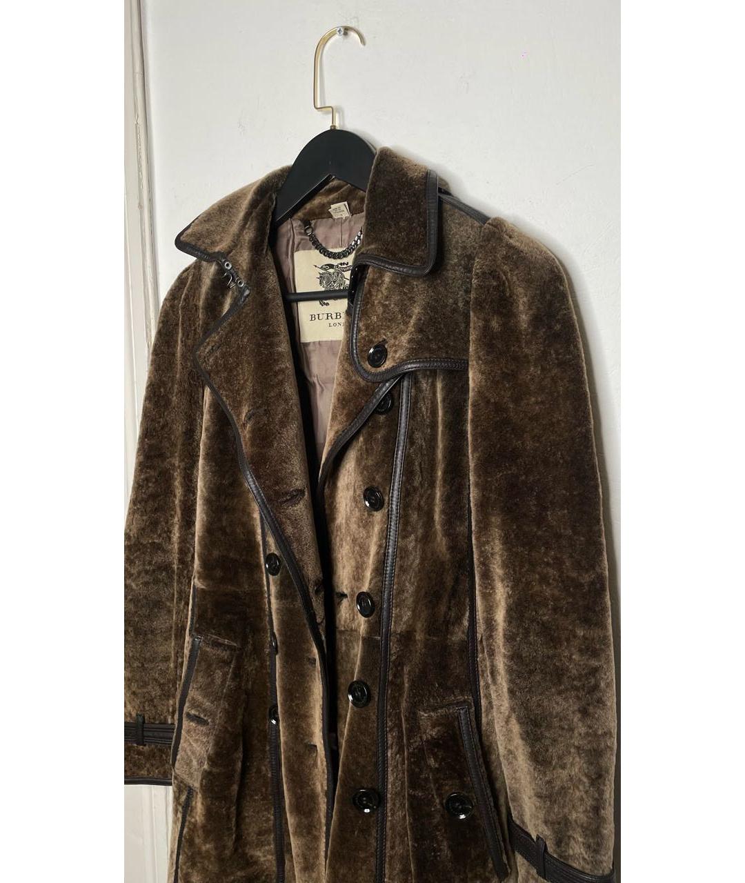 BURBERRY Коричневая меховая дубленка, фото 5