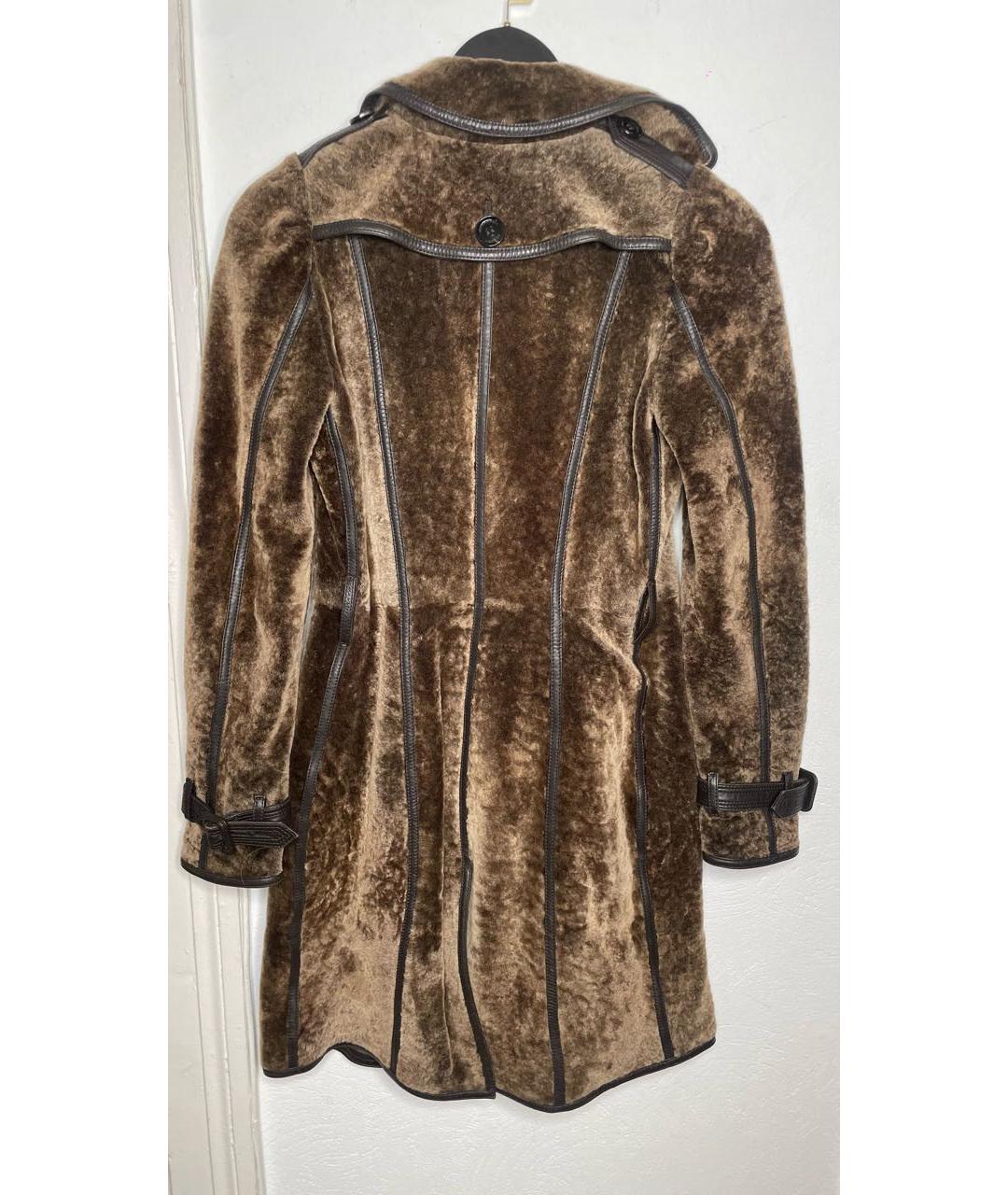 BURBERRY Коричневая меховая дубленка, фото 2