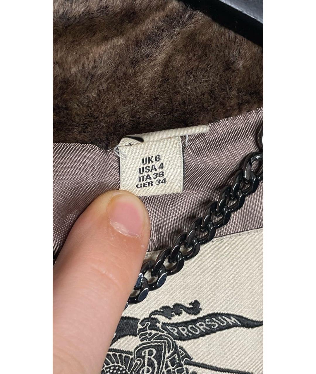 BURBERRY Коричневая меховая дубленка, фото 6