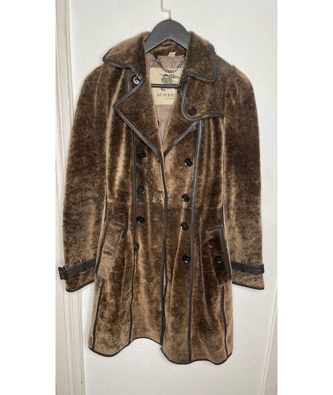 BURBERRY Коричневая меховая дубленка, фото 9